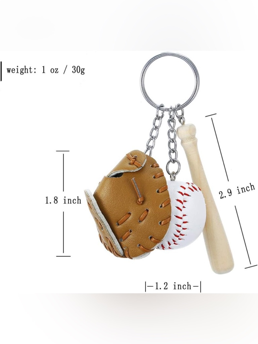 baseball keychain - Picture 2 of 4